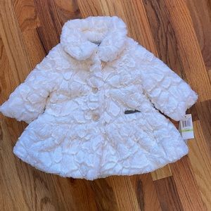 NWT Calvin Klein Baby Faux Fur Coat